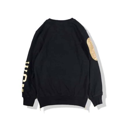 BAPE Gold Shark Zipper Print Pullover Sweater