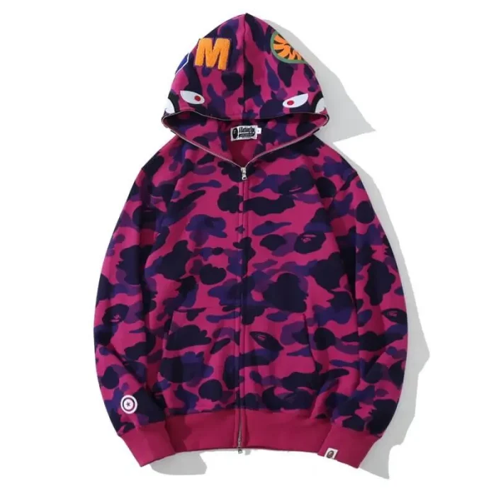 BAPE 1ST OG Full Camo Shark Hoodie Camo