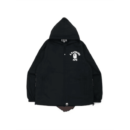 BAPE College Hoodie Jacket – Black