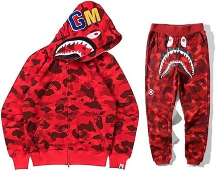 BAPE Red Tracksuit