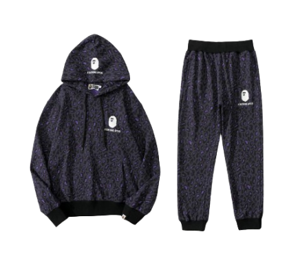 Bape White Logo Print Tracksuit
