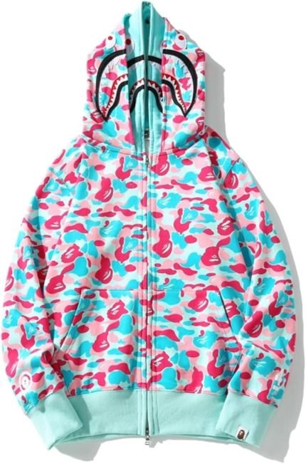BAPE Shark Head Couple Casual Double Hat Hoodie